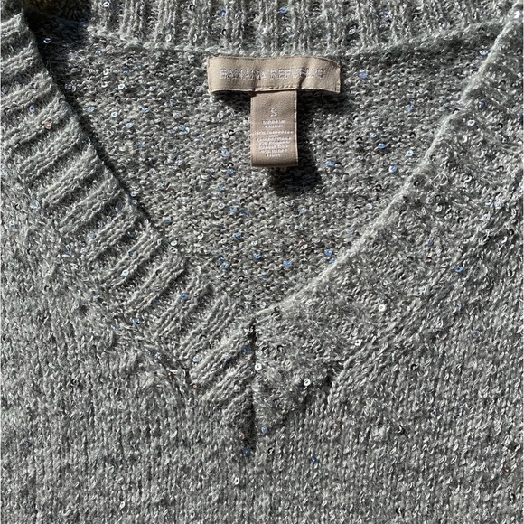 Banana Republic Sequin Sweater, Small, Gray - Picture 1 of 4